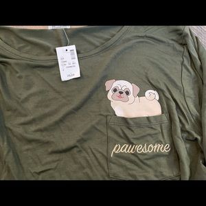 BNWT Avenue pug shirt
